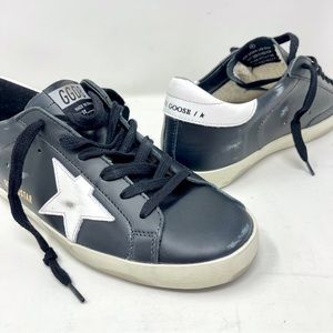 SOLD! Golden Goose Superstar Black Leather Classic Sneakers US 9 EUR 39